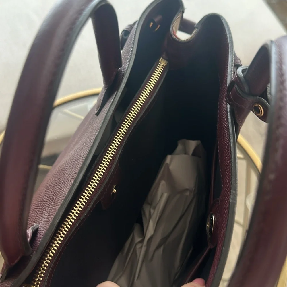 Burberry Brown Leather Satchel Bag - Picture 2 of 5